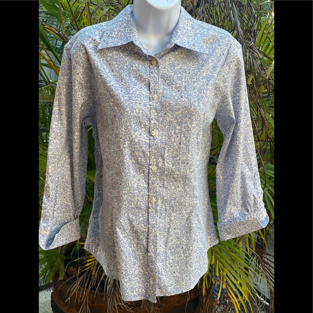 Sz.12 Brooks Brothers fitted non-iron 3/4 sleeve
